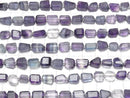 [Video] Multicolor Fluorite AAA- Faceted Nugget 1strand beads (aprx.5inch/13cm)