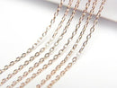 [Video][K10 Pink Gold] Cable Chain NO.1 0.85mm Necklace 1pc beads (approx. 16 inches/40 cm)