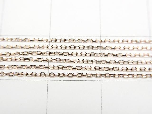 [Video][K10 Pink Gold] Cable Chain NO.1 0.85mm Necklace 1pc beads (approx. 16 inches/40 cm)