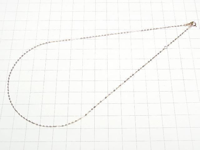 [Video][K10 Pink Gold] Flat Cable Chain 1mm Necklace 1pc beads (approx. 16 inches/40 cm)