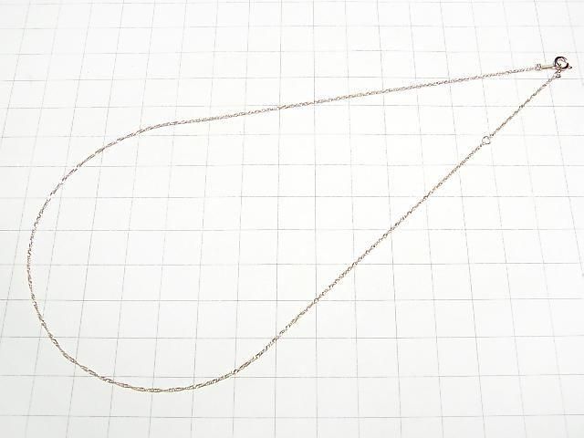 [Video][K10 Pink Gold] Designer Chain Necklace, 1mm, 1pc Beads (approx. 16 inches/40 cm)