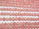 [Video]High Quality! Argentine Rhodochrosite AA++ Faceted Round 3mm 1strand beads (aprx.15inch/36cm)