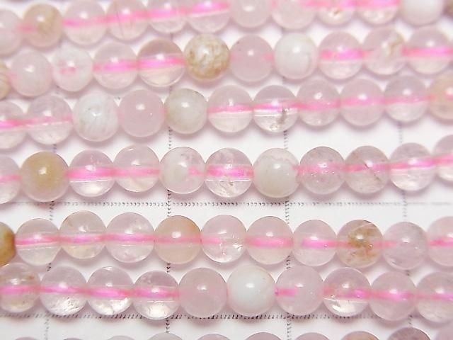 [Video] White Snow Rutilated Quartz Round 4mm 1strand beads (aprx.15inch/37cm)