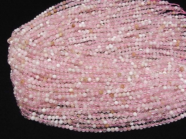 [Video] White Snow Rutilated Quartz Round 4mm 1strand beads (aprx.15inch/37cm)