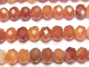 [Video]High Quality! Carnelian ,Sardonyx Faceted Button Rondelle 6x6x4mm 1strand beads (aprx.15inch/36cm)