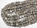 [Video] Dalmatian Jasper Flat Coin 10x10mm 1strand beads (aprx.15inch/36cm)