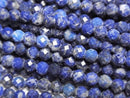 [Video] High Quality! Lapislazuli AA Faceted Round 4mm 1strand beads (aprx.15inch/37cm)
