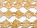 [Video]High Quality! Phantom Citrine AA++ Abacus Cut 8.5x8.5x8.5mm half or 1strand beads (aprx.15inch/36cm)