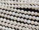 [Video] Fresh Water Pearl AA++ Semi Round -Potato 3.5mm White 1strand beads (aprx.15inch/37cm)