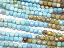 [Video] High Quality! Magnesite Turquoise Cube Shape 2.5x2.5x2.5mm 1strand beads (aprx.15inch/36cm)