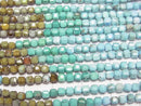 [Video] High Quality! Magnesite Turquoise Cube Shape 2.5x2.5x2.5mm 1strand beads (aprx.15inch/36cm)