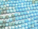 [Video] High Quality! Magnesite Turquoise Cube Shape 3.5x3.5x3.5mm 1strand beads (aprx.15inch/36cm)