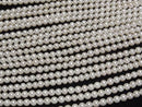 [Video] Fresh Water Pearl AAA- Semi Round 4mm White half or 1strand beads (aprx.15inch/37cm)