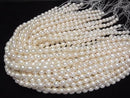 [Video] Fresh Water Pearl AA+ Rice 9-10x8x8mm White 1strand beads (aprx.15inch/37cm)