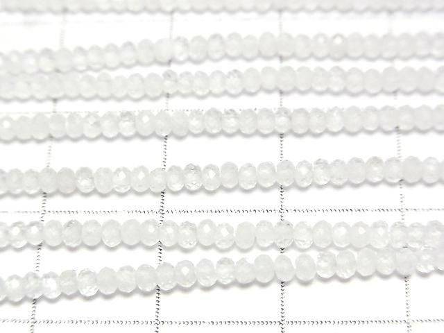[Video]High Quality! Rainbow Moonstone AA++ Faceted Button Rondelle 2x2x1.5mm 1strand beads (aprx.15inch/37cm)