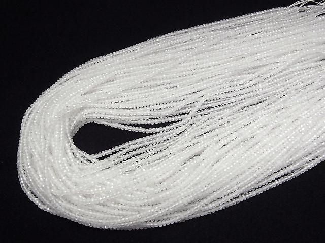 [Video]High Quality! Rainbow Moonstone AA++ Faceted Button Rondelle 2x2x1.5mm 1strand beads (aprx.15inch/37cm)