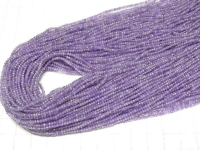 [Video]High Quality! Amethyst AAA- Faceted Button Rondelle 2x2x1.5mm 1strand beads (aprx.15inch/37cm)