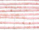[Video]High Quality! Pink Opal AAA- Faceted Button Rondelle 2x2x1.5mm 1strand beads (aprx.15inch/37cm)