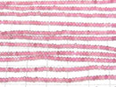[Video]High Quality! Pink Tourmaline AAA- Faceted Button Rondelle 2x2x1.5mm 1strand beads (aprx.15inch/37cm)