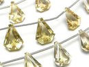 [Video]High Quality Honey Quartz AAA Deformed Diamond Shape 1strand (6pcs)