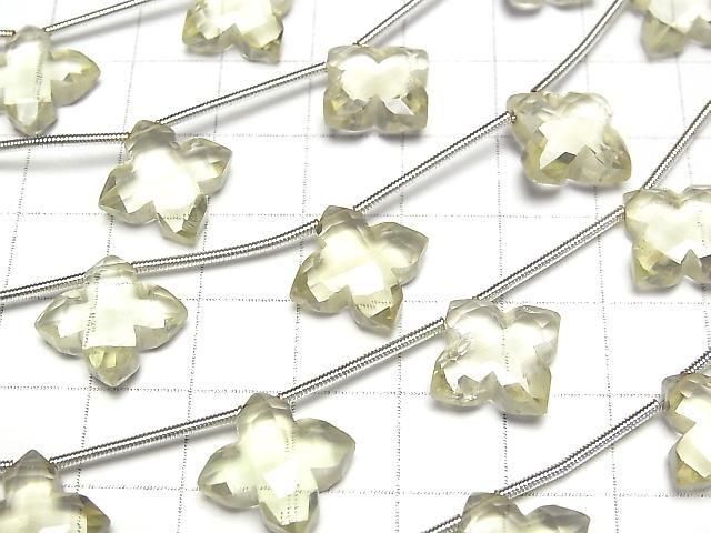 [Video]High Quality Lemon Quartz AAA Deformed Faceted Square 1strand (5pcs)