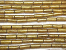 [Video] Golden Coral Tube 15x6x6mm 1strand beads (aprx.15inch/38cm)