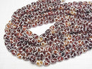 [Video] Tortoiseshell Longevity Dzi Bead (Kikkouchoju Tenju) Rice 12x8x8mm Red Brown 1strand beads (aprx.13inch/32cm)