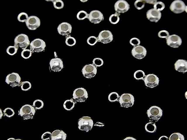 Silver 925 Ring with Slide Ball [3mm][4mm] No Coating 4pcs
