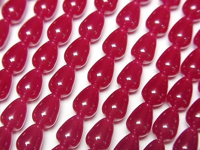[Video] Synthetic Ruby AAA Drop 7x5x5mm 1/4 or 1strand beads (aprx.15inch/36cm)