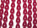 [Video] Synthetic Ruby AAA Drop 7x5x5mm 1/4 or 1strand beads (aprx.15inch/36cm)