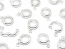 Silver925 Bail (Clicker) with Jump Ring No coating 1pc