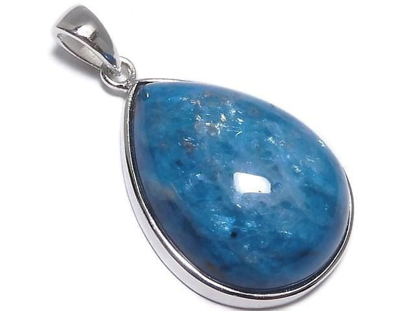 [Video][One of a kind] Blue Apatite AAA- Pendant Silver925 NO.48