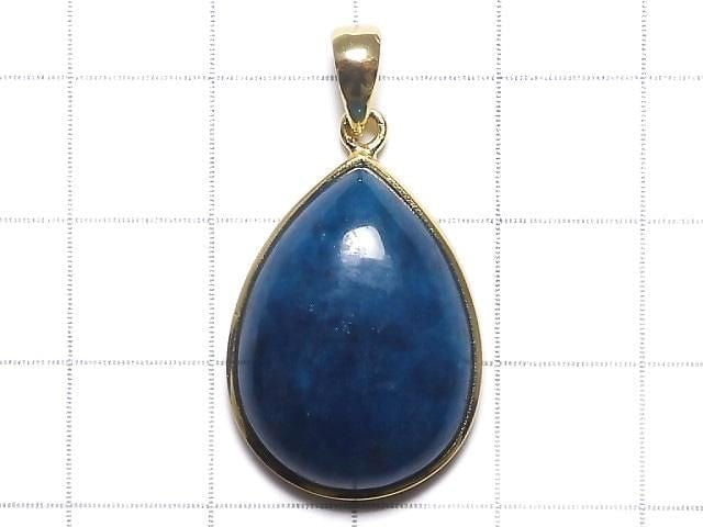 [Video][One of a kind] Blue Apatite AAA- Pendant 18KGP NO.52