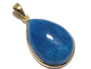 [Video][One of a kind] Blue Apatite AAA- Pendant 18KGP NO.54