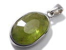 [Video][One of a kind] High Quality Peridot AAA- Faceted Pendant Silver925 NO.50