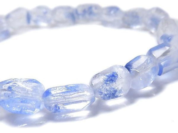 [Video][One of a kind] Dumortierite in Quartz Faceted Nugget Bracelet NO.11