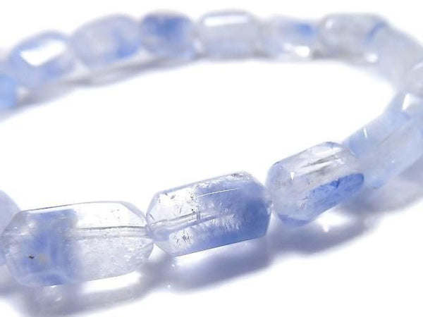 [Video][One of a kind] Dumortierite in Quartz Faceted Nugget Bracelet NO.15