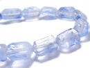 [Video][One of a kind] Dumortierite in Quartz Faceted Nugget Bracelet NO.17