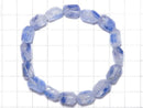 [Video][One of a kind] Dumortierite in Quartz Faceted Nugget Bracelet NO.18