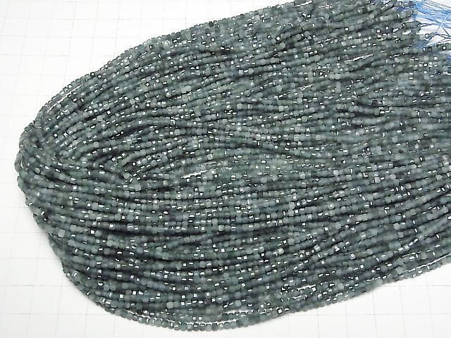 [Video]High Quality! Indigolite Tourmaline AA+ Cube Shape 2x2x2mm 1strand beads (aprx.15inch/38cm)