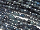 [Video] High Quality! Indicolite Tourmaline AA++ Cube Shape 2x2x2mm half or 1 strand beads (approx. 15 inches/38 cm)