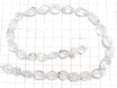 [Video][One of a kind] Hollandite in Quartz Faceted Nugget 1strand beads (aprx.16inch/40cm) NO.12