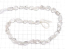 [Video][One of a kind] Hollandite in Quartz Faceted Nugget 1strand beads (aprx.17inch/42cm) NO.13