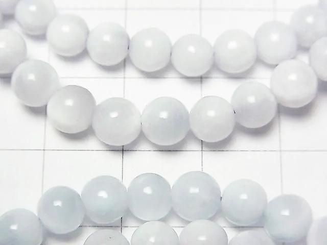 [Video] Ice Larimar Pectolite AA Round 6mm Bracelet