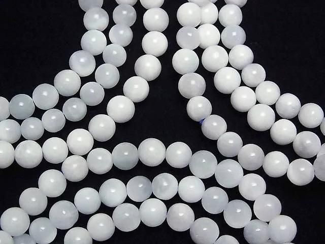 [Video] Ice Larimar Pectolite AA Round 6mm Bracelet