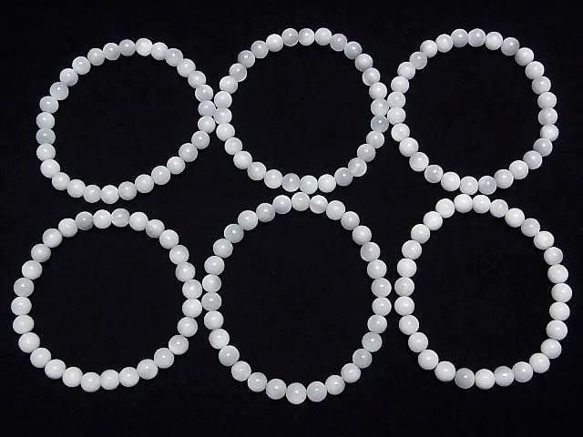 [Video] Ice Larimar Pectolite AA Round 6.5mm Bracelet