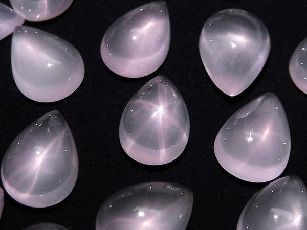 [Video] Star Rose Quartz AAA Pear shape Cabochon 16x12mm 1pc
