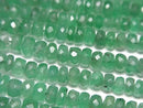 [Video]High Quality Emerald AAA Faceted Button Rondelle half or 1strand beads (aprx.15inch/38cm)