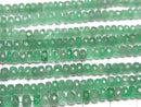 [Video]High Quality Emerald AAA Faceted Button Rondelle half or 1strand beads (aprx.15inch/38cm)