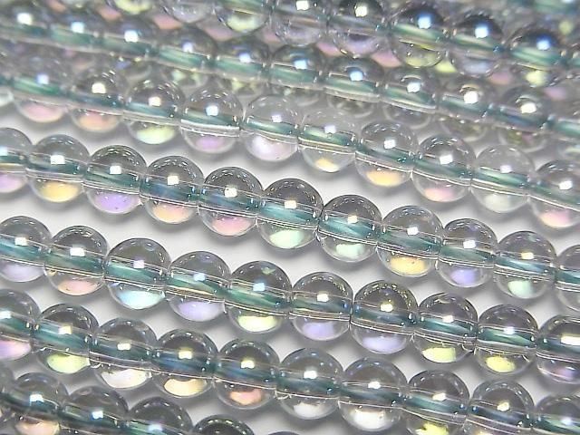 [Video] Gray Flash Crystal (Smelted Quartz) Round 4mm 1strand beads (aprx.15inch/36cm)